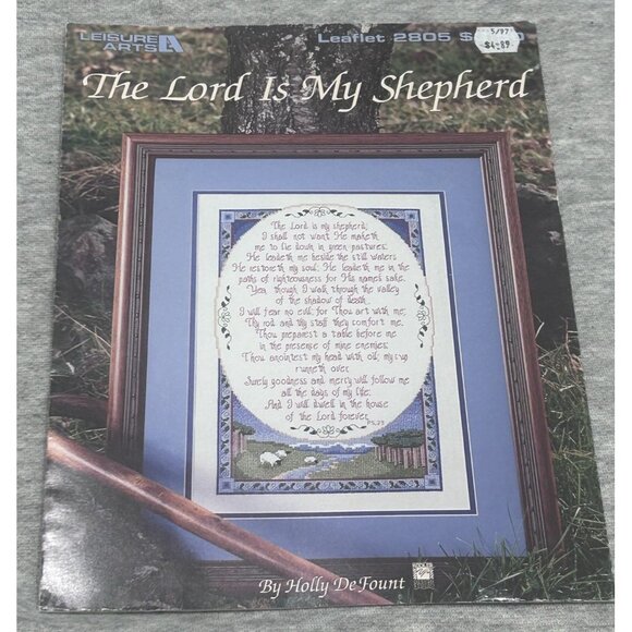 The Lord Is My Shepherd By Holly De Fount Leisure Arts Leaflet Pamphlet - Picture 1 of 8